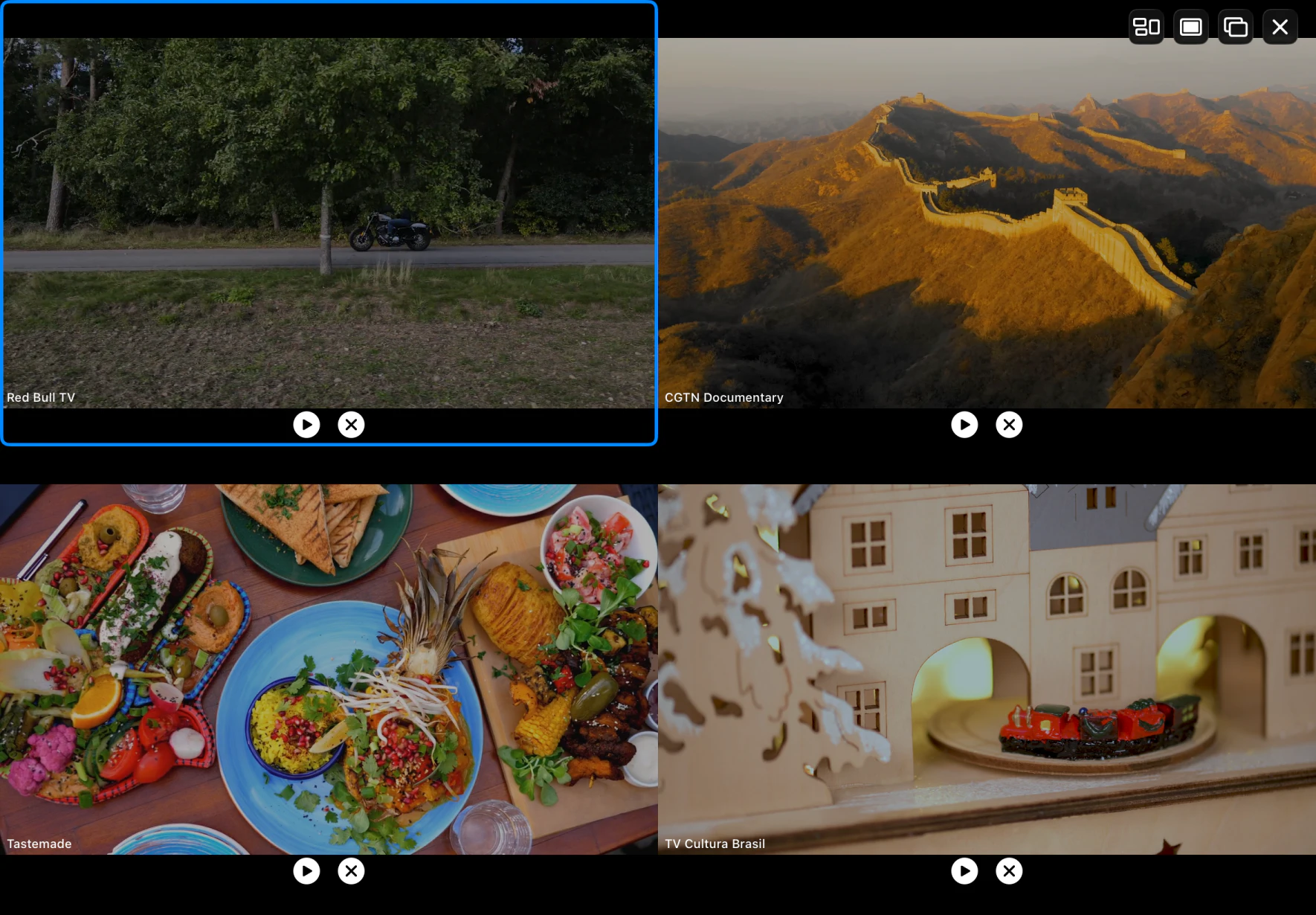 MultiviewTV Player sur iPad